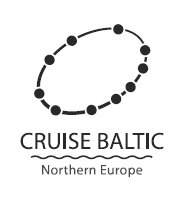 A black and white logo for cruise baltic northern europe.