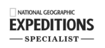 A black and white logo for national geographic expeditions specialist