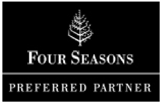 A four seasons preferred partner logo on a black background.