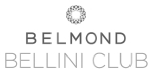 A logo for the belmond bellini club with a circle in the middle.