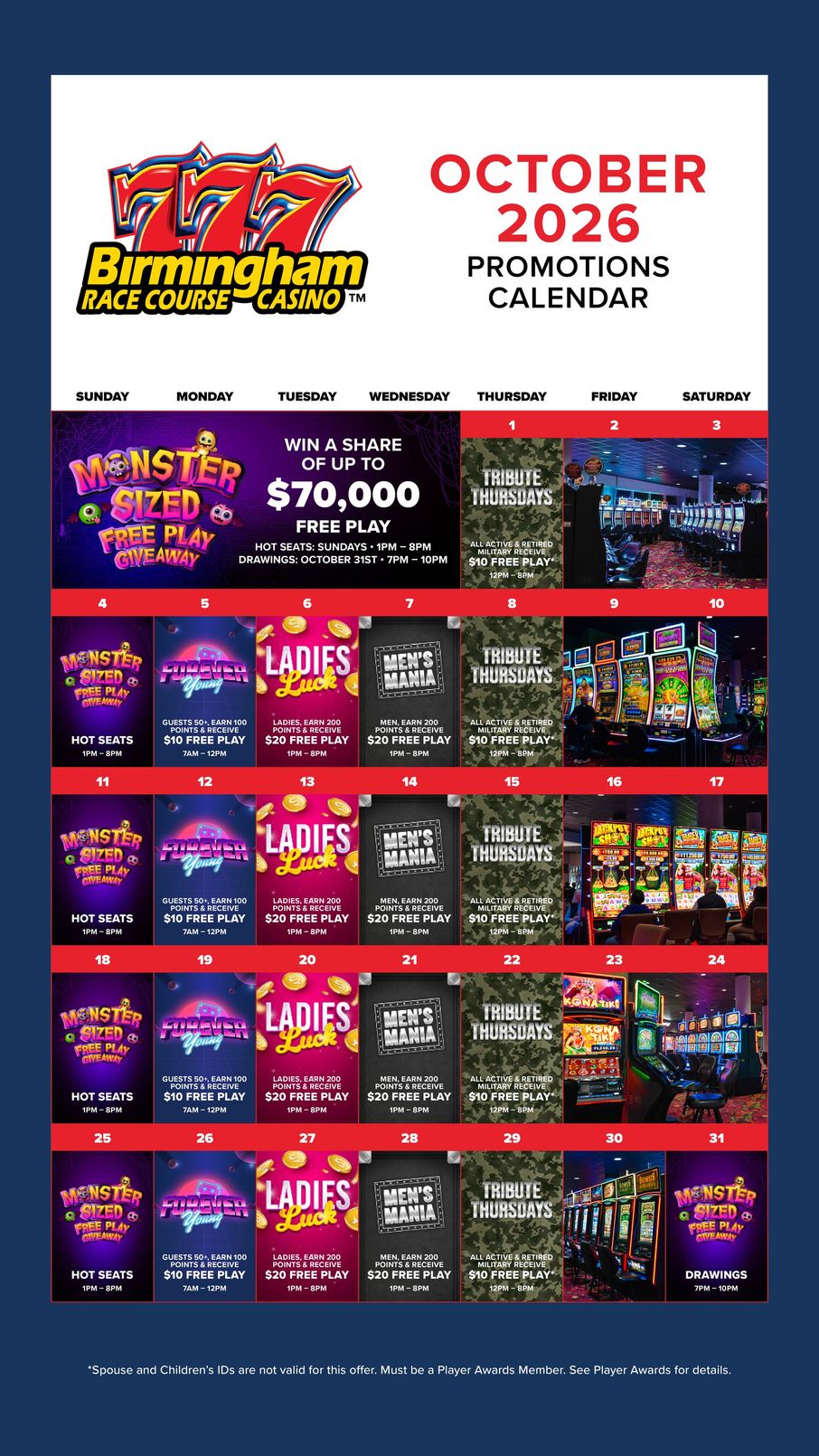 August Promotions Calendar
