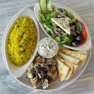 Chicken+Plate+Lemon+Rice+Salad+Mediterranean+Pita