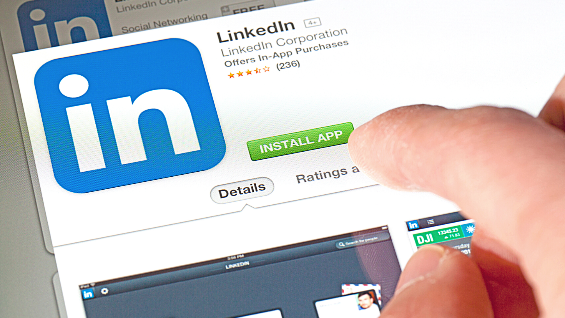 App Linkedin tela para instalar o Linkedin