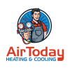 Air Today logo: HVAC technician holding gauges, red shirt, blue overalls, circular frame.