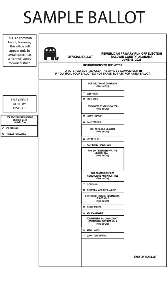 Baldwin Primary Ballot