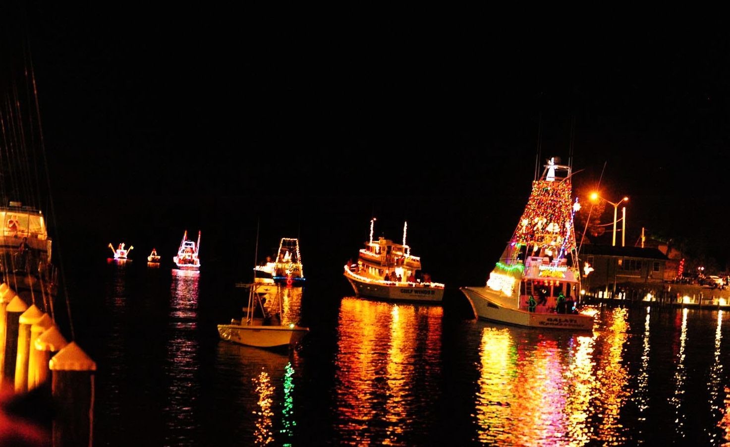 Christmas lighted boat parade