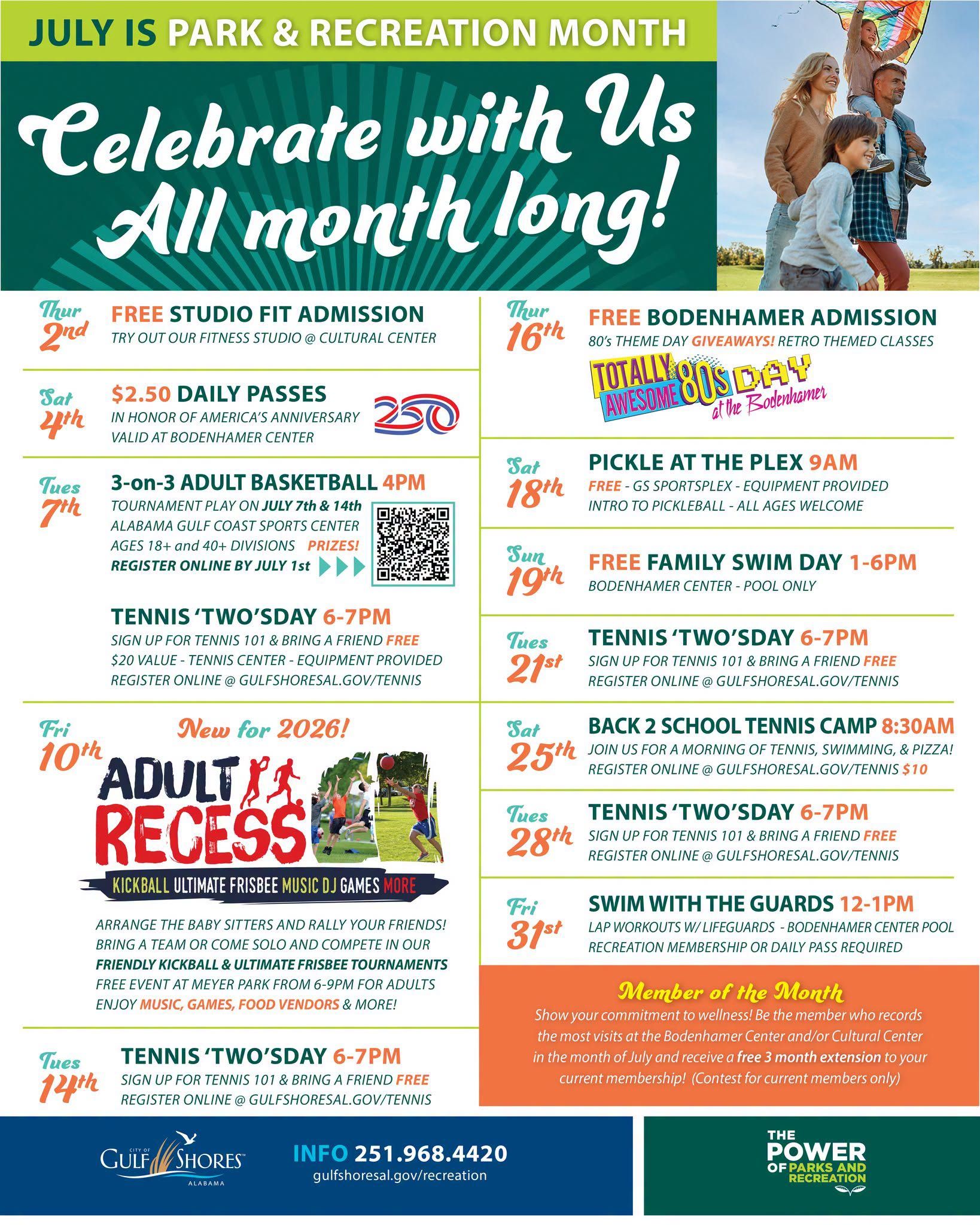 Gulf Shores Park & Recreation July 2026 Gulf Shores Park & Recreation July 2026