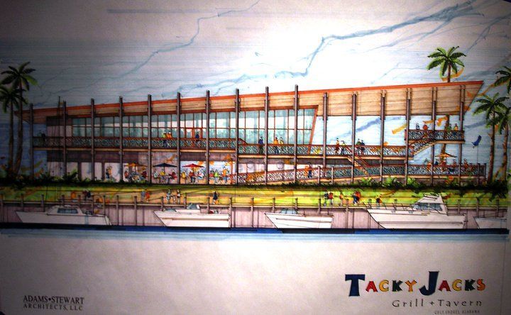 Original concept drawing of Tacky Jacks Gulf Shores