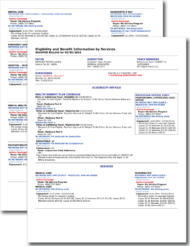 A screenshot of the workers' comp claims screen