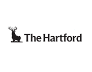 The Hartford logo: a stag silhouette to the left of 
