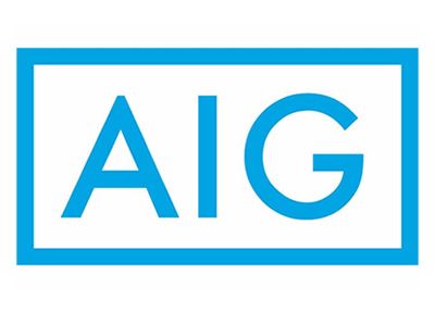 AIG logo: Blue letters 