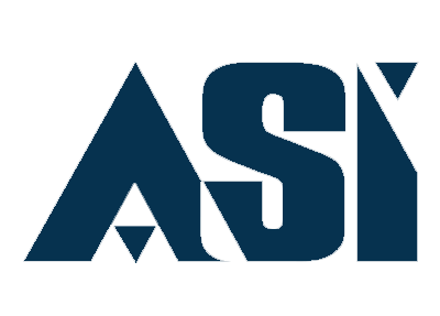 Dark blue ASI logo with a stylized 
