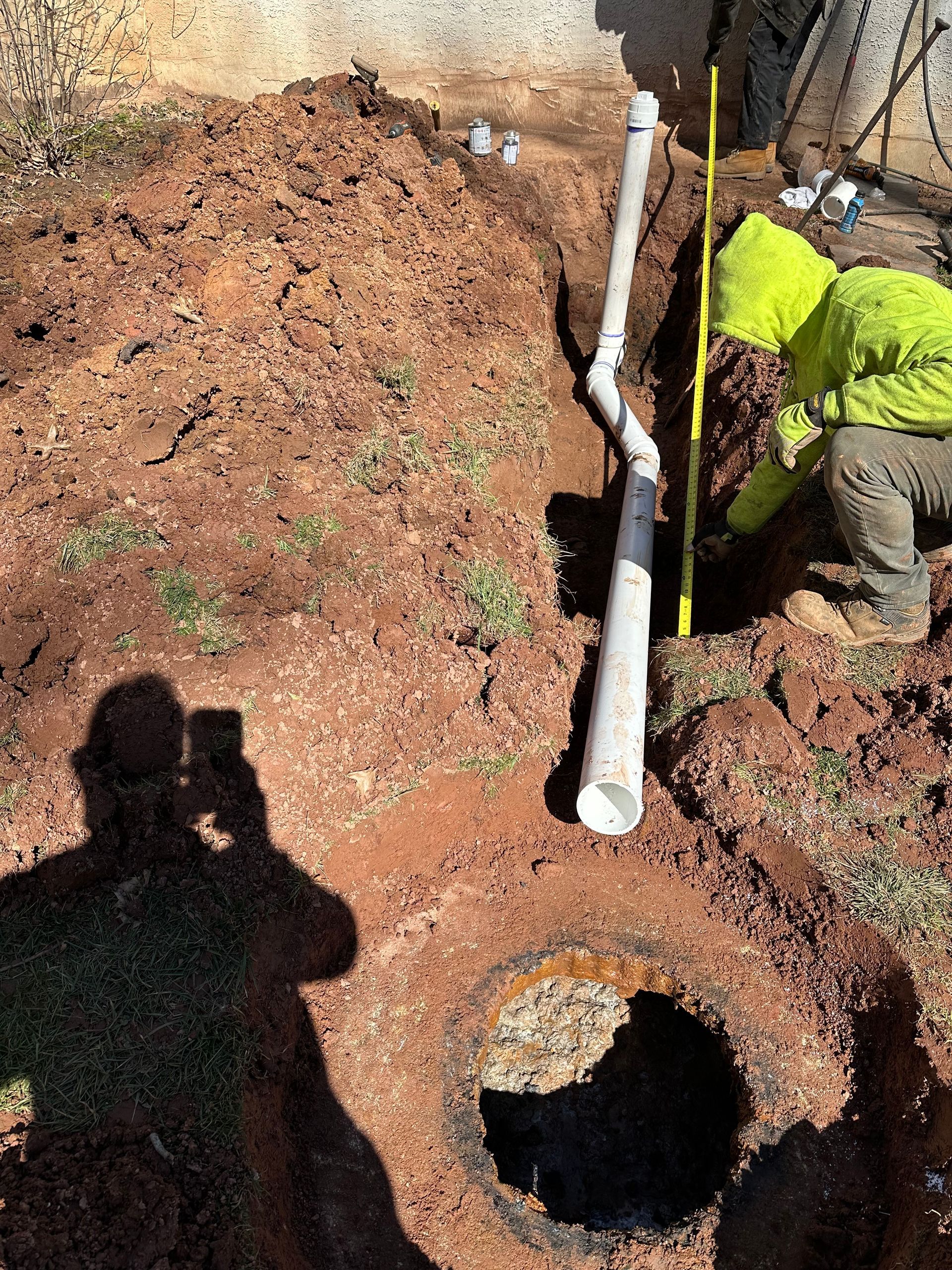 Cleaning A Drainage — Lansdale, PA — Abbey Plumbing & HVAC