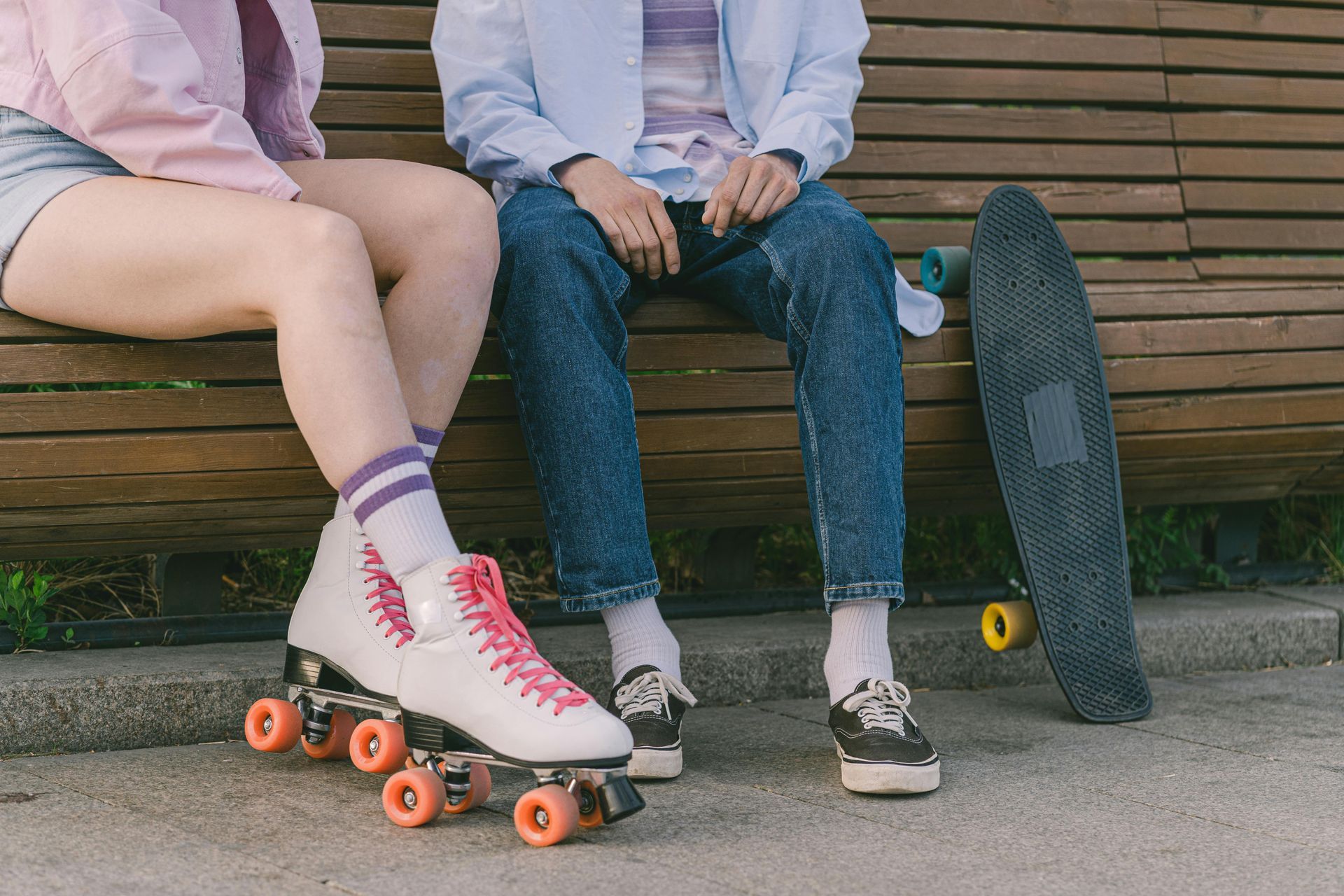 Niños patinaje