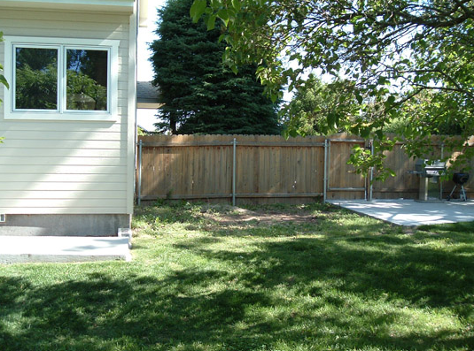 After photo of junk in backyard
