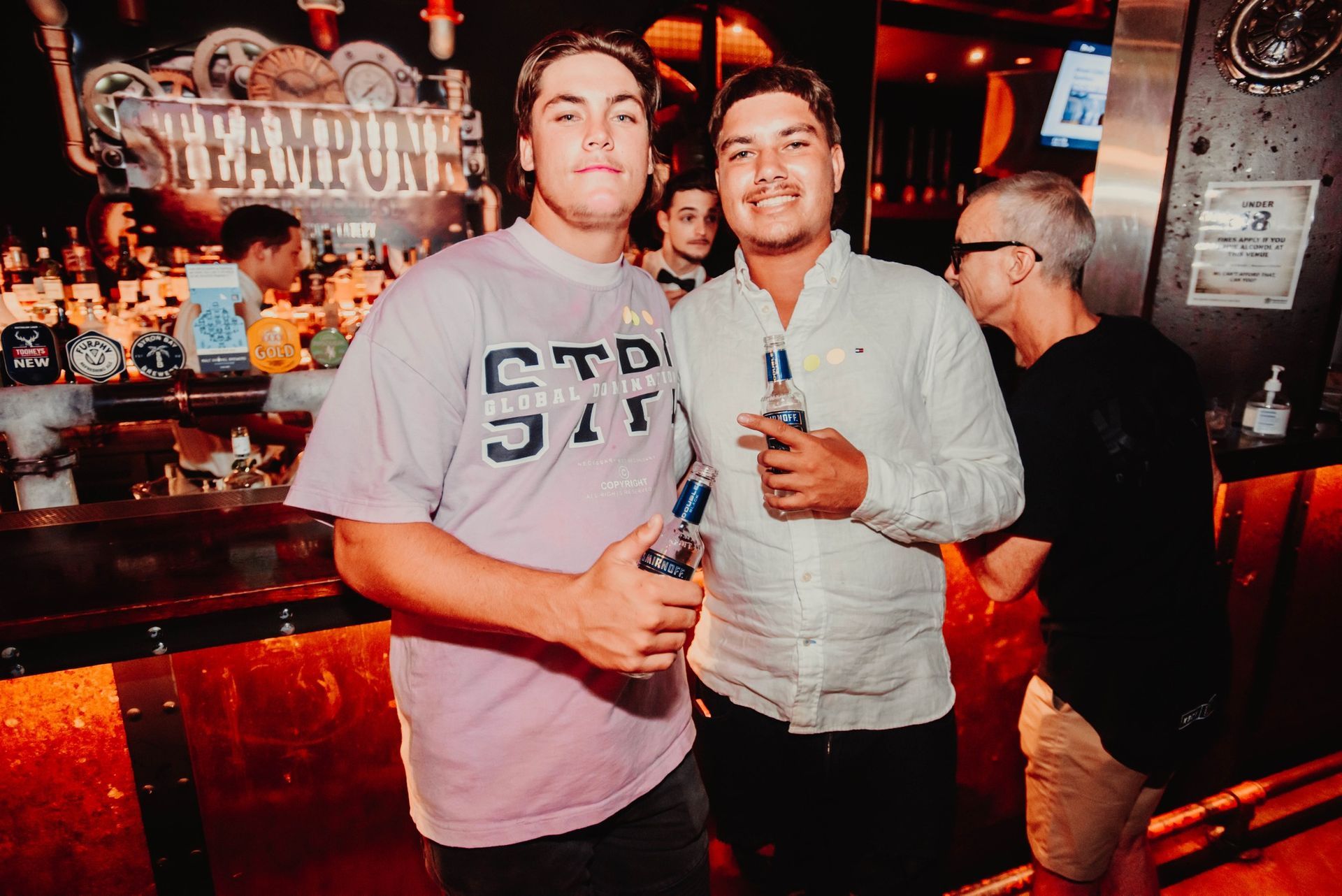 Two Man Drinking Beer — Surfers Paradise, QLD — Steampunk Surfers Paradise