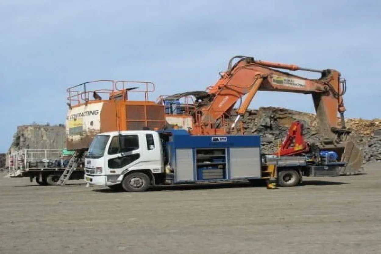 Crane Attached to Van — Auto Electrical Services in Illawarra, NSW