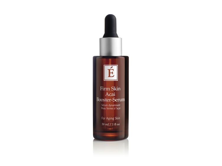 Brown bottle of Firm Skin Serum with dropper.
