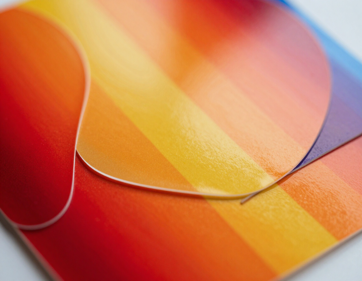 Glossy stickers under bright light showing vibrant sheen