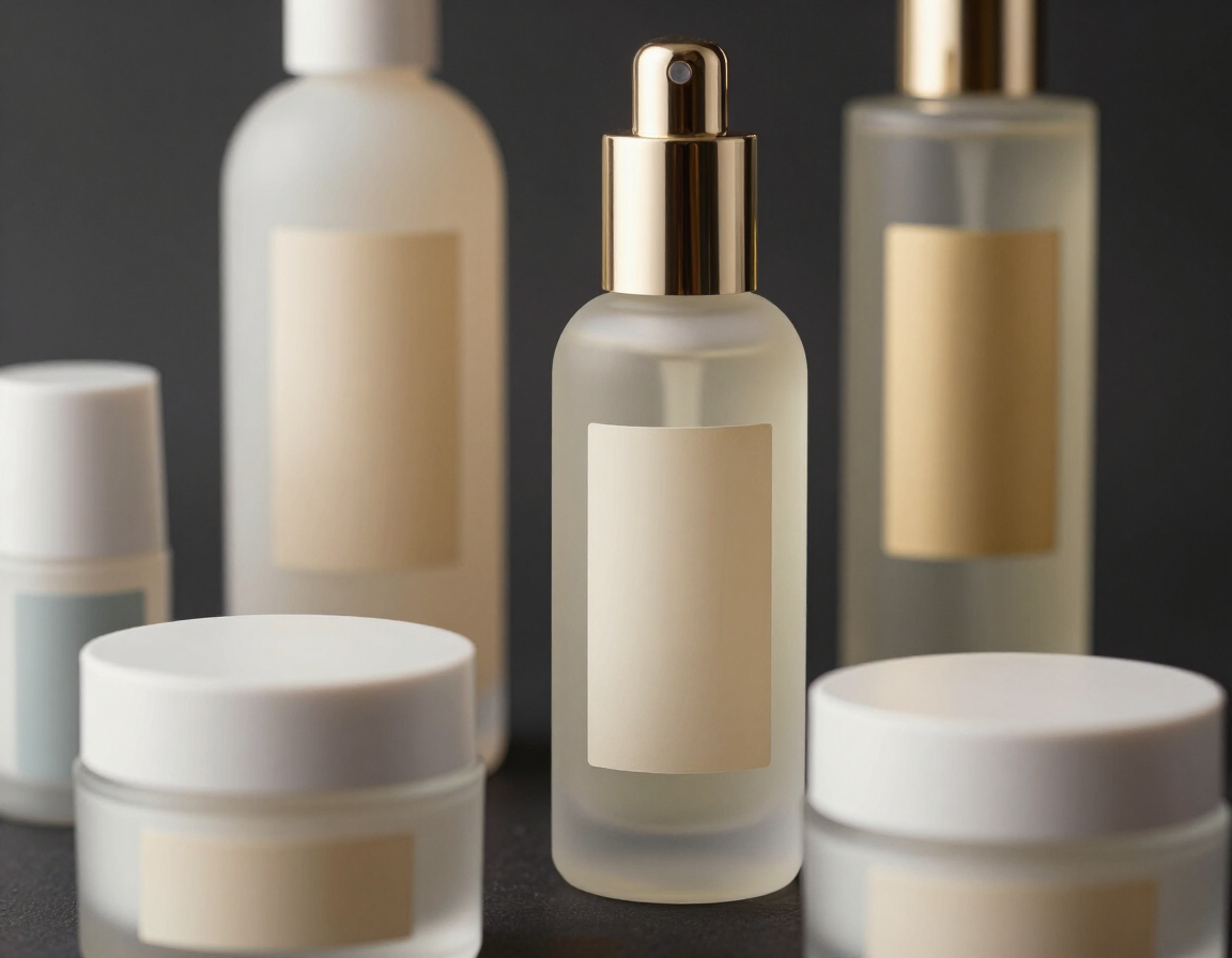 Matte finish stickers on premium skincare packaging — non-glare custom brand labels