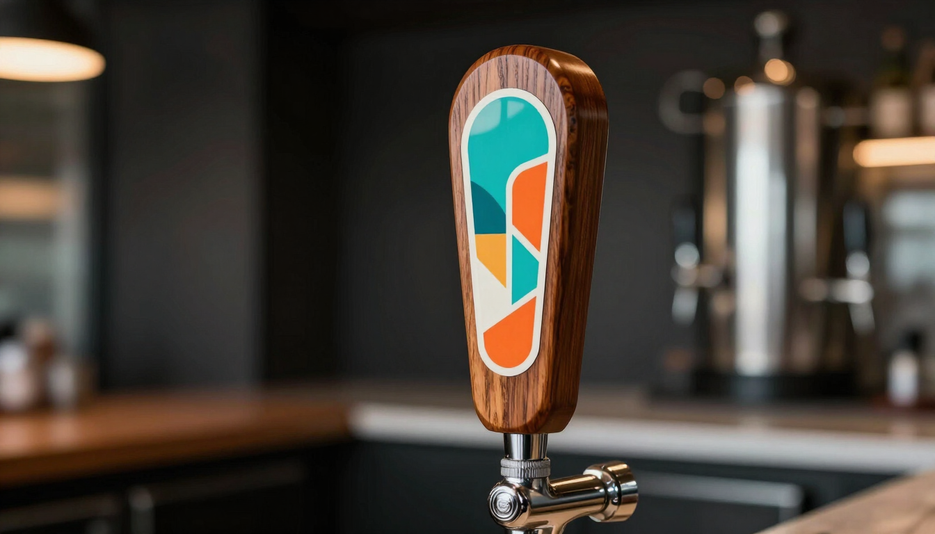 Custom tap handle sticker decals for craft breweries