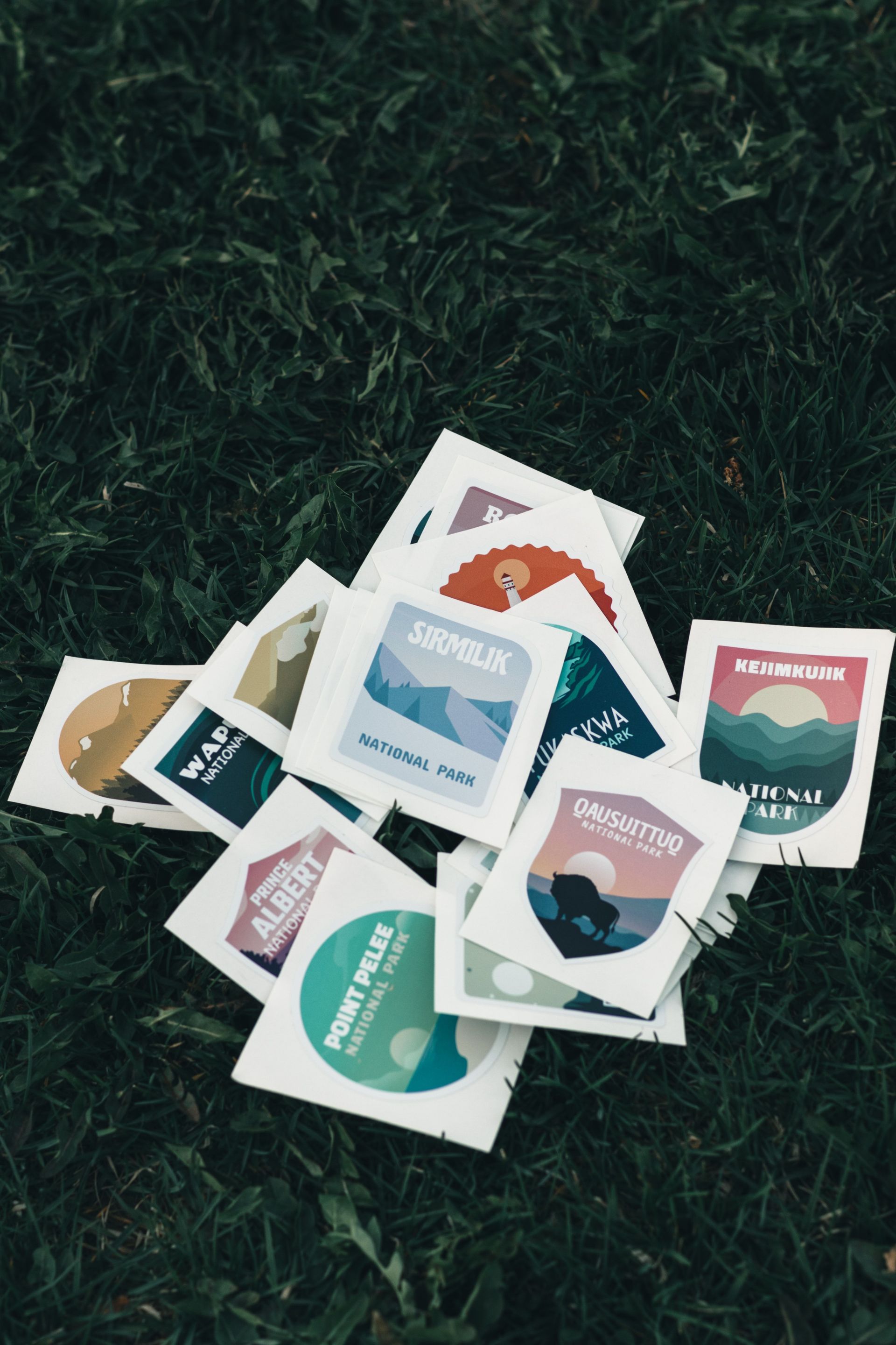 Custom paper stickers on kraft paper packaging