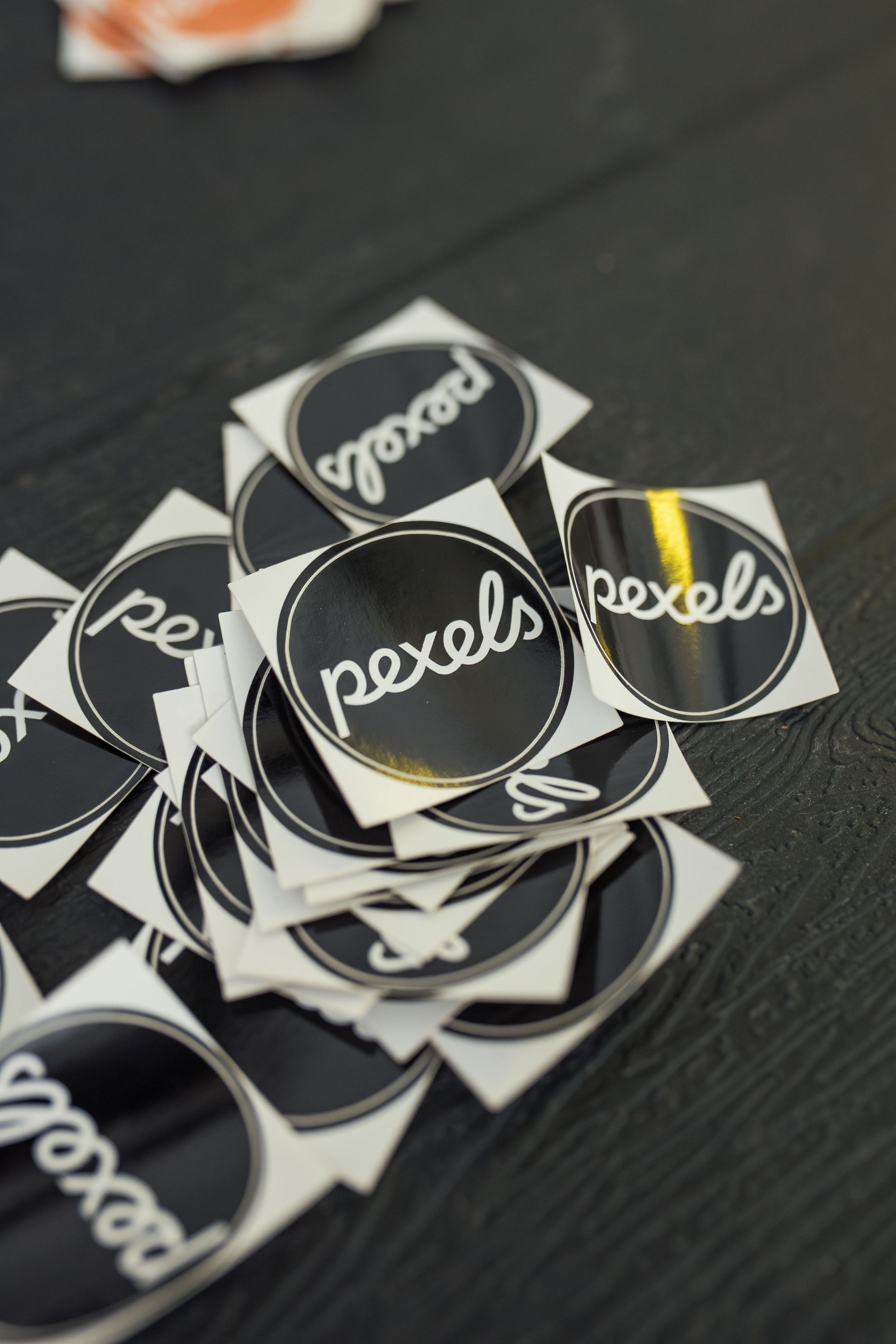 Matte finish stickers on a clean white product box