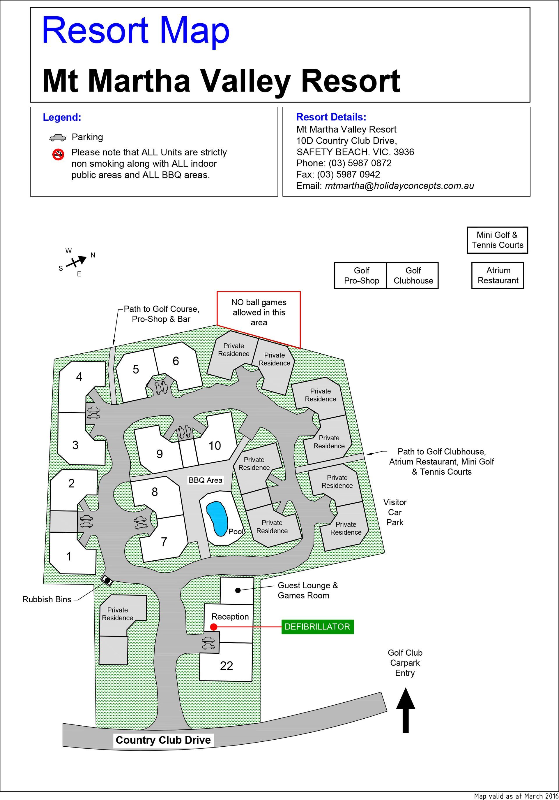 A resort map for mt martha valley resort