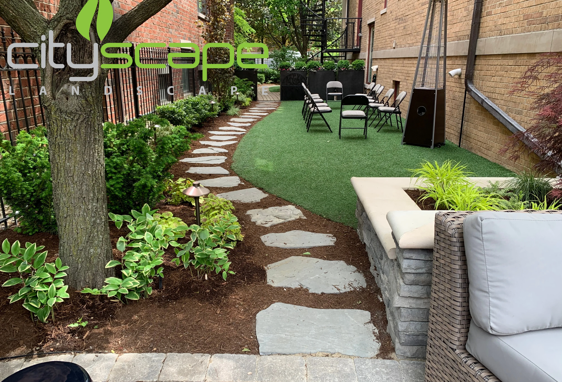 Backyard landscape designed by CItyscape Landscape
