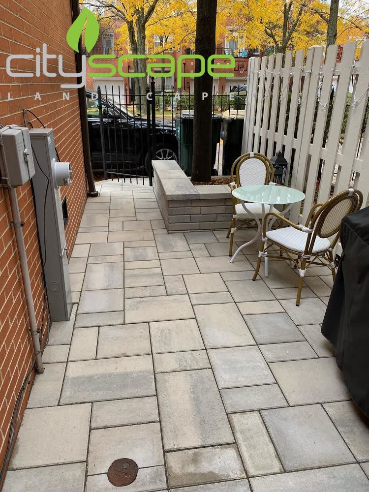 Cityscape Landscape patio project in the Gold Coast, Chicago