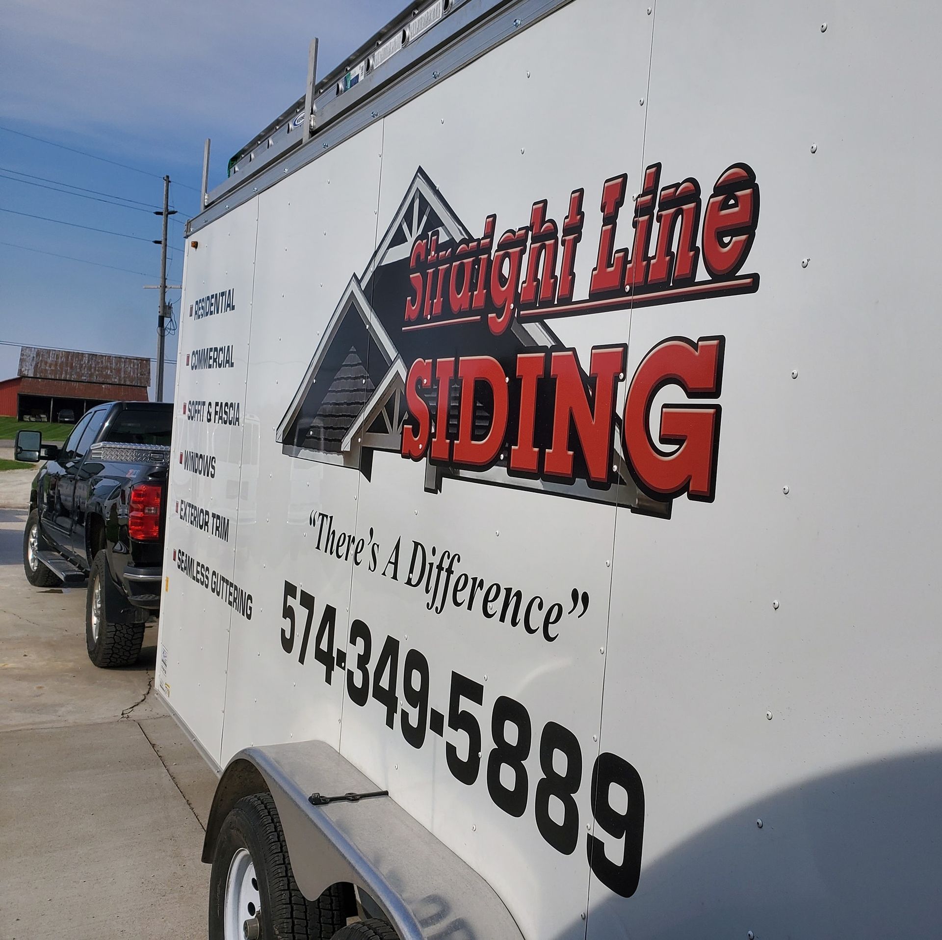 White trailer with