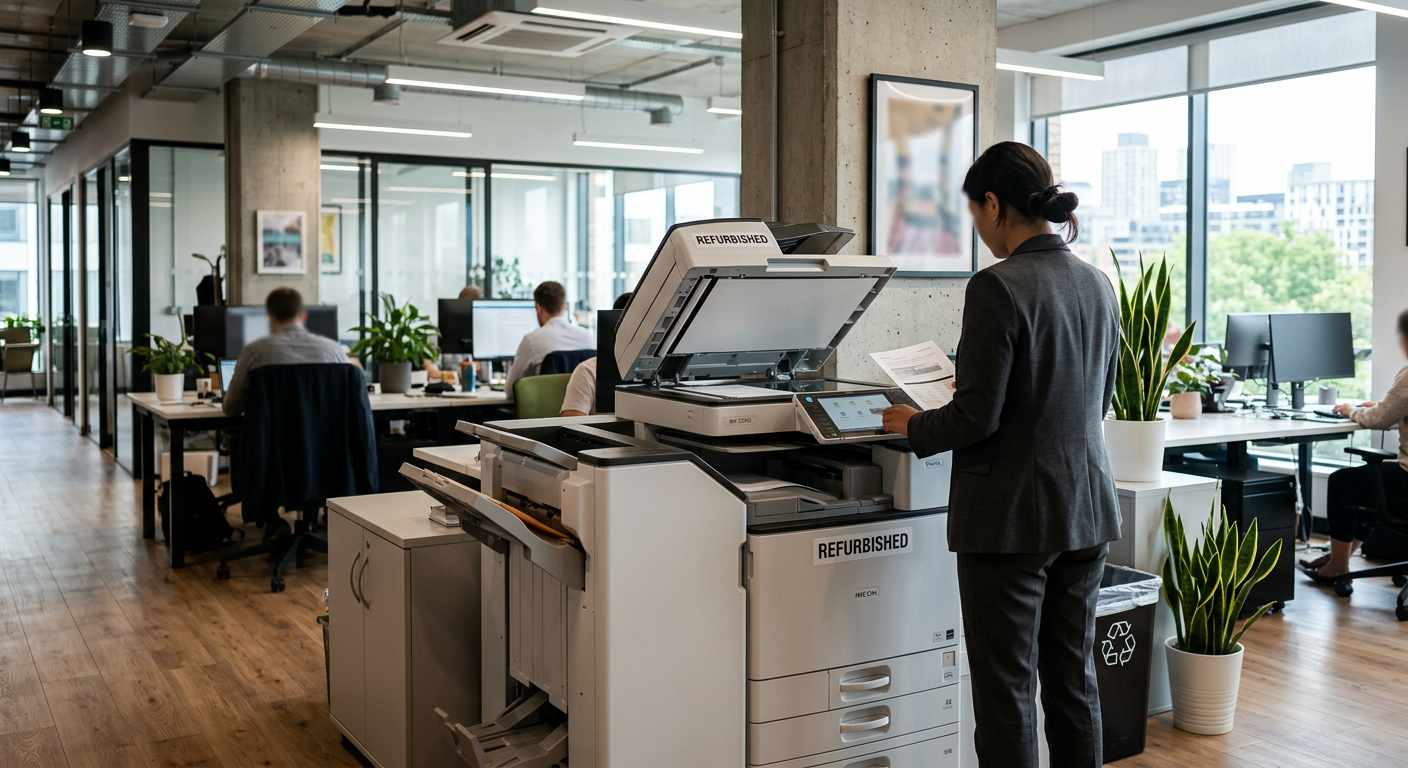 Refurbished copier in an office