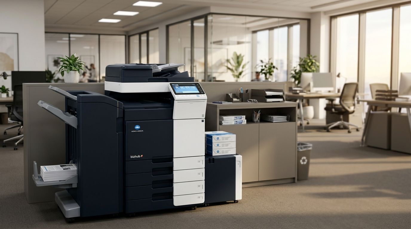 Refurbished Konica copier in office