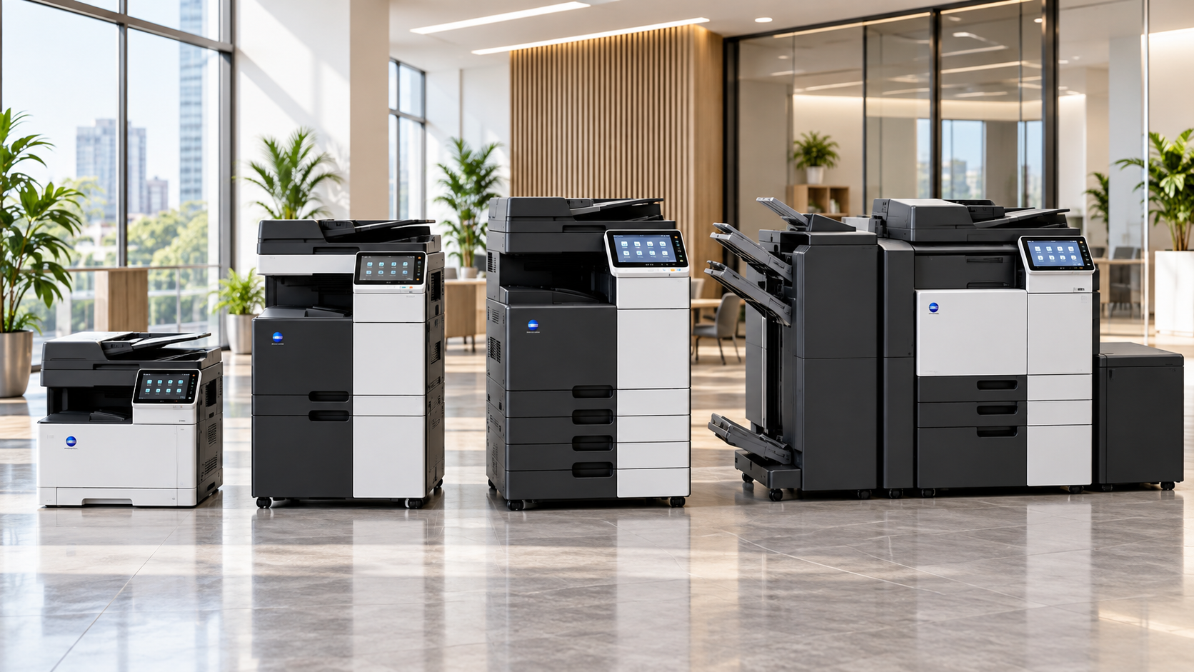 Different models of Konica Minolta copiers
