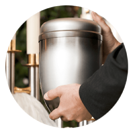A hand placing a stainless steel canister into a container holder
