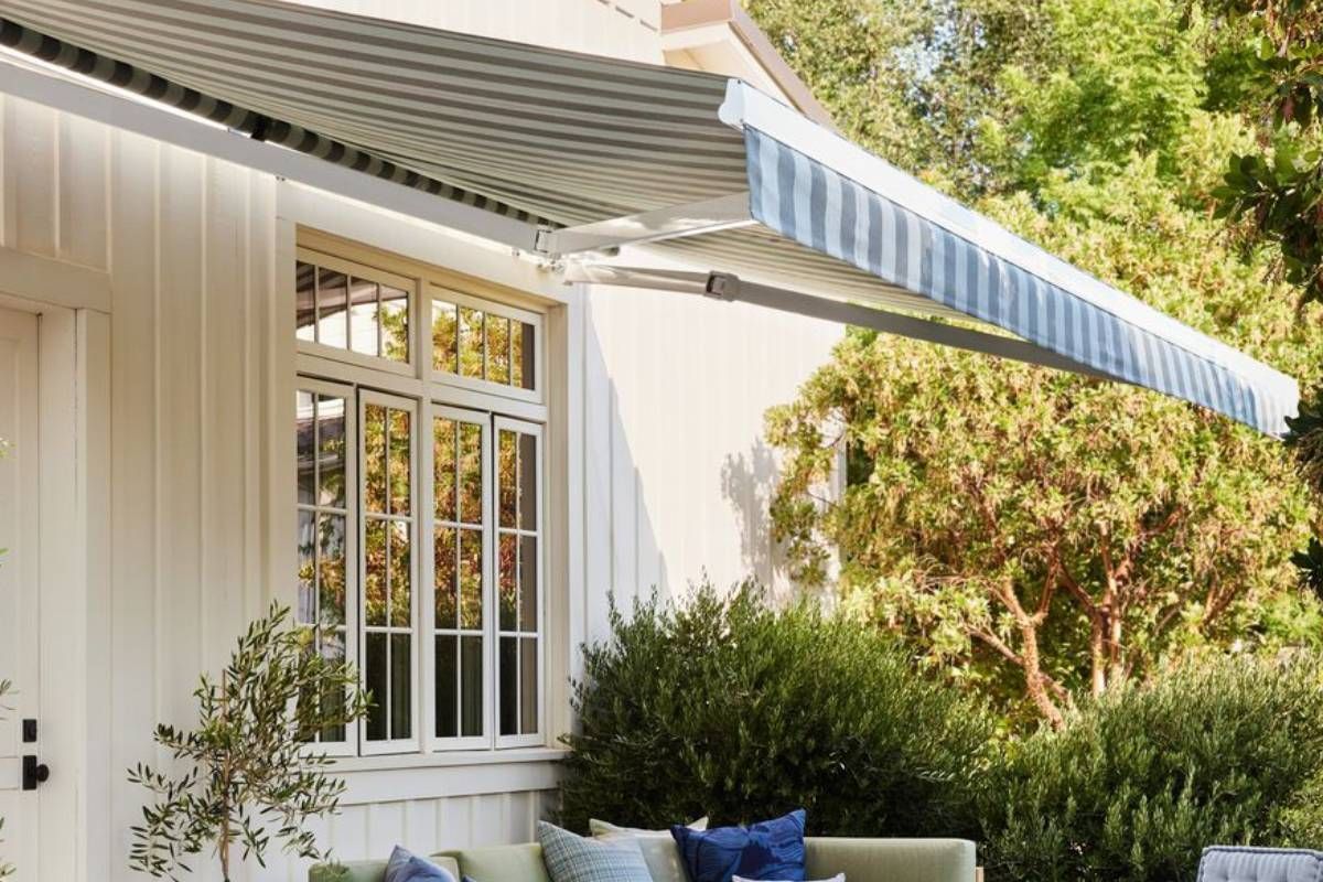 Sunbrella® Fabric on a Retractable Patio Awning near Haddon Heights, NJ