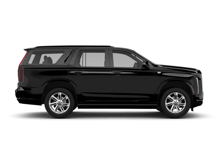 Side view of a black SUV on a white background