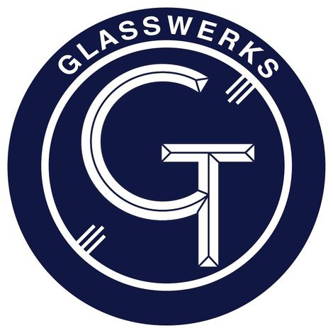 Glasswerks logo: white 