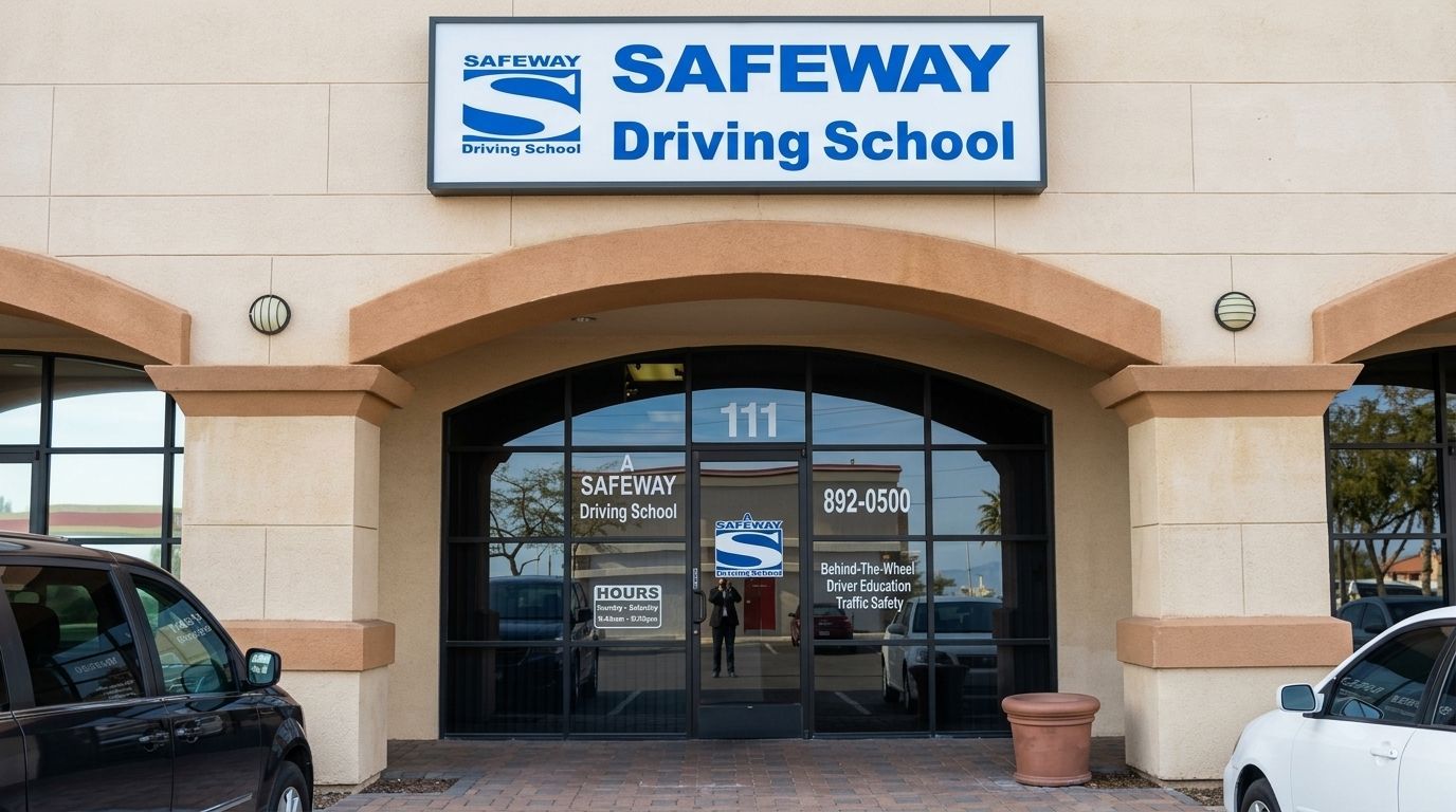 Two people in a car, one teaching the other to drive, hands on the steering wheel