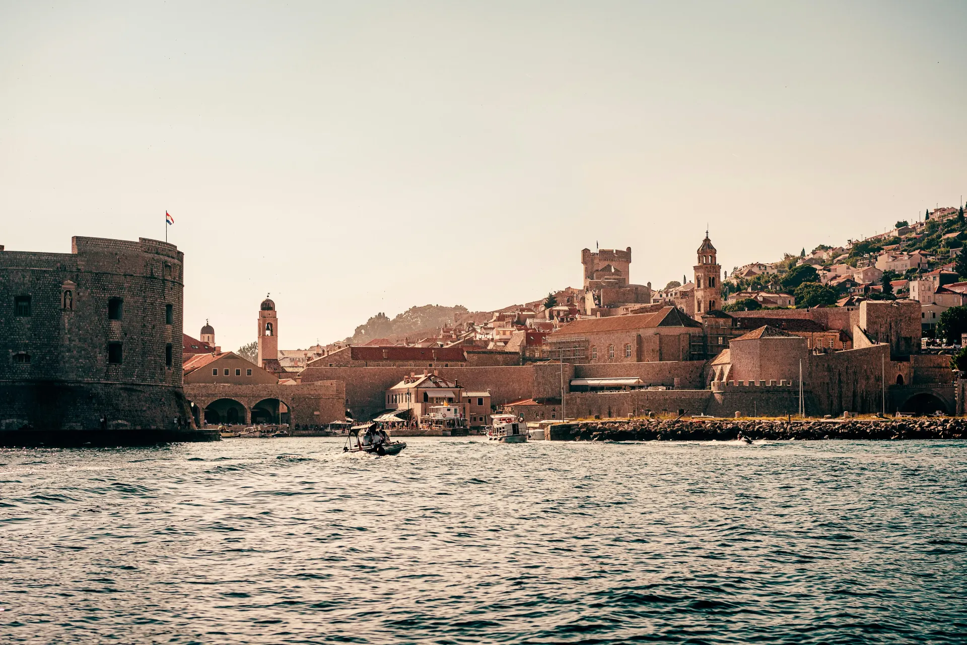 sunset old city dubrovnik