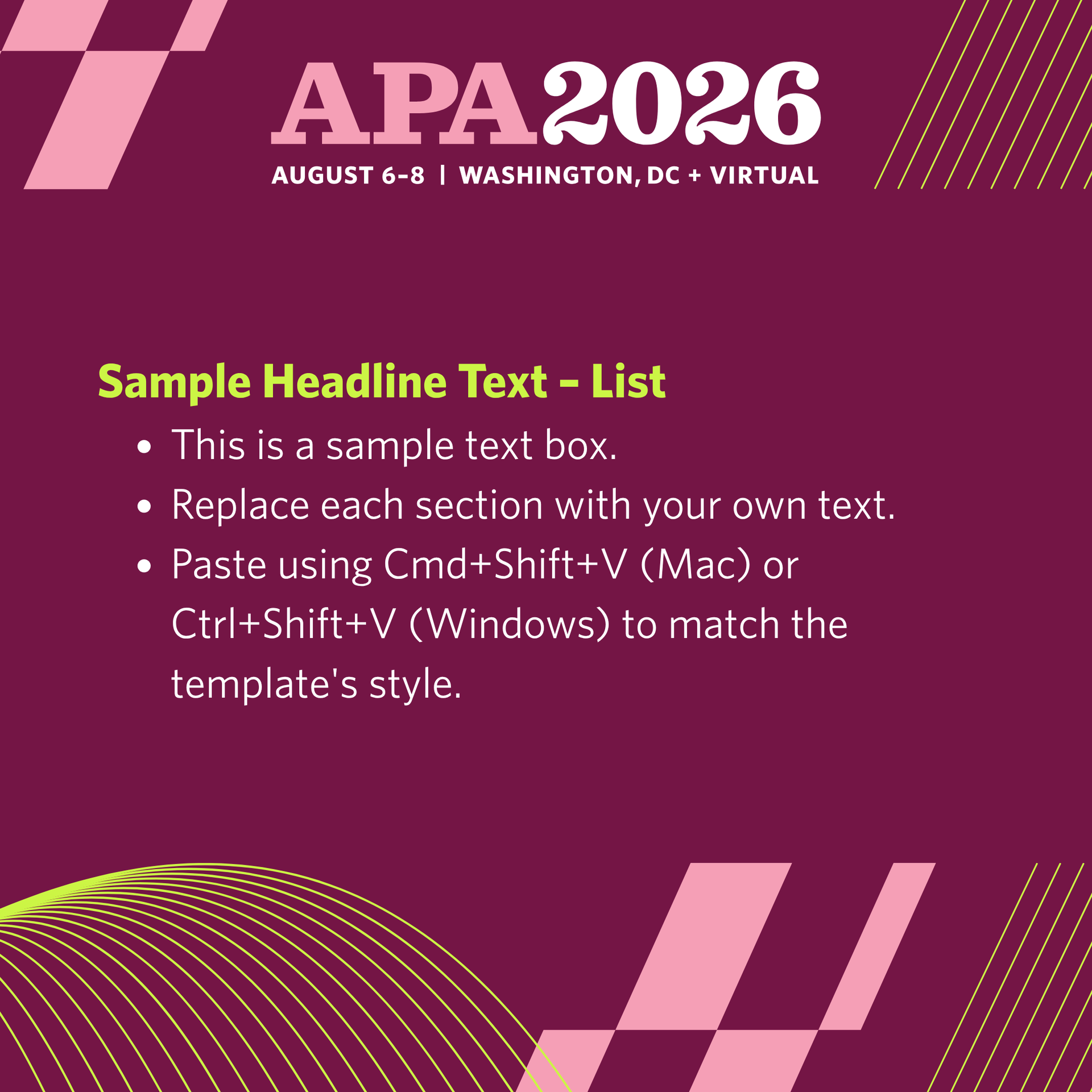 Sample social media graphic template #2