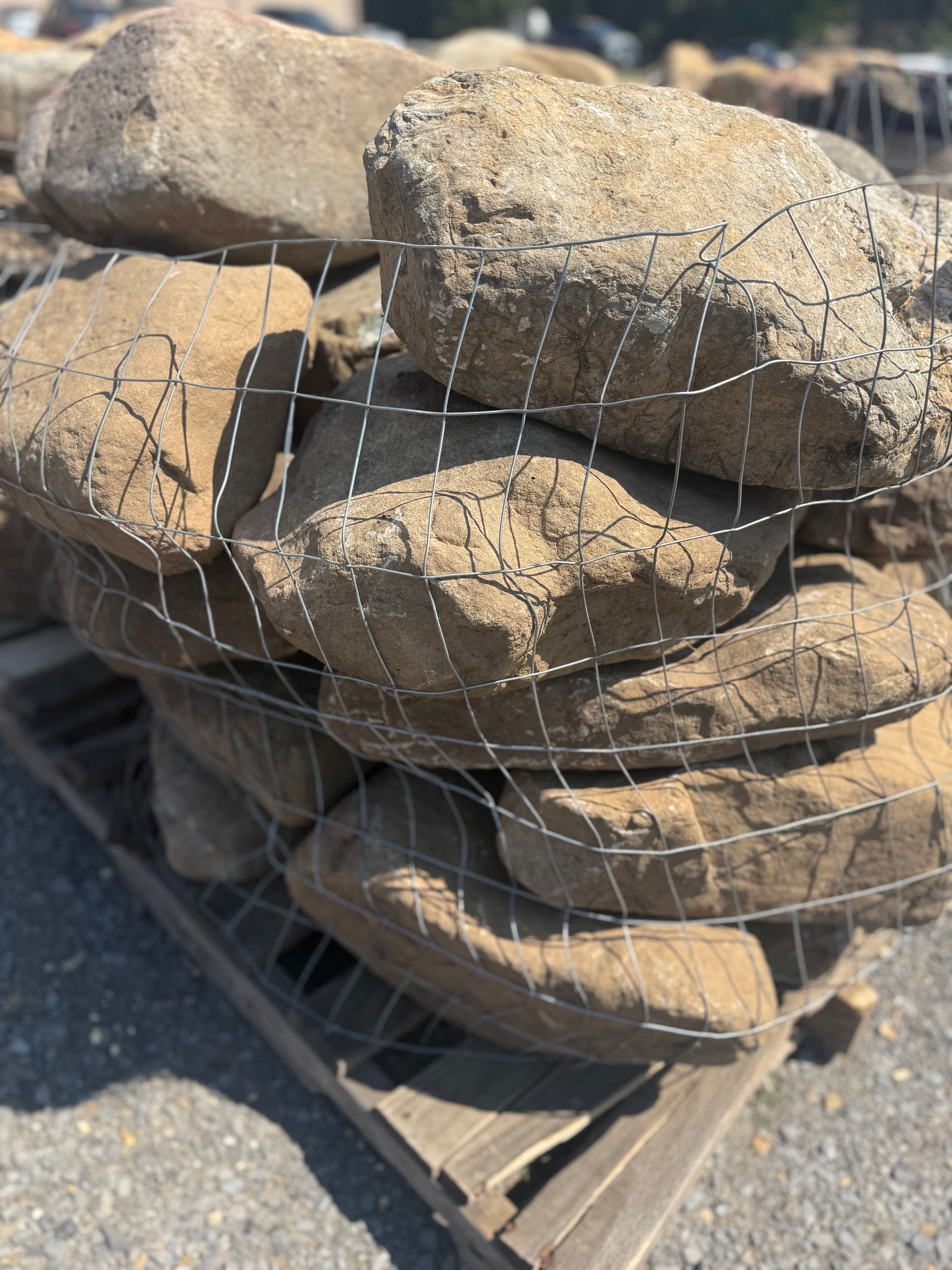 A pile of rocks sitting on top of each other on a table.