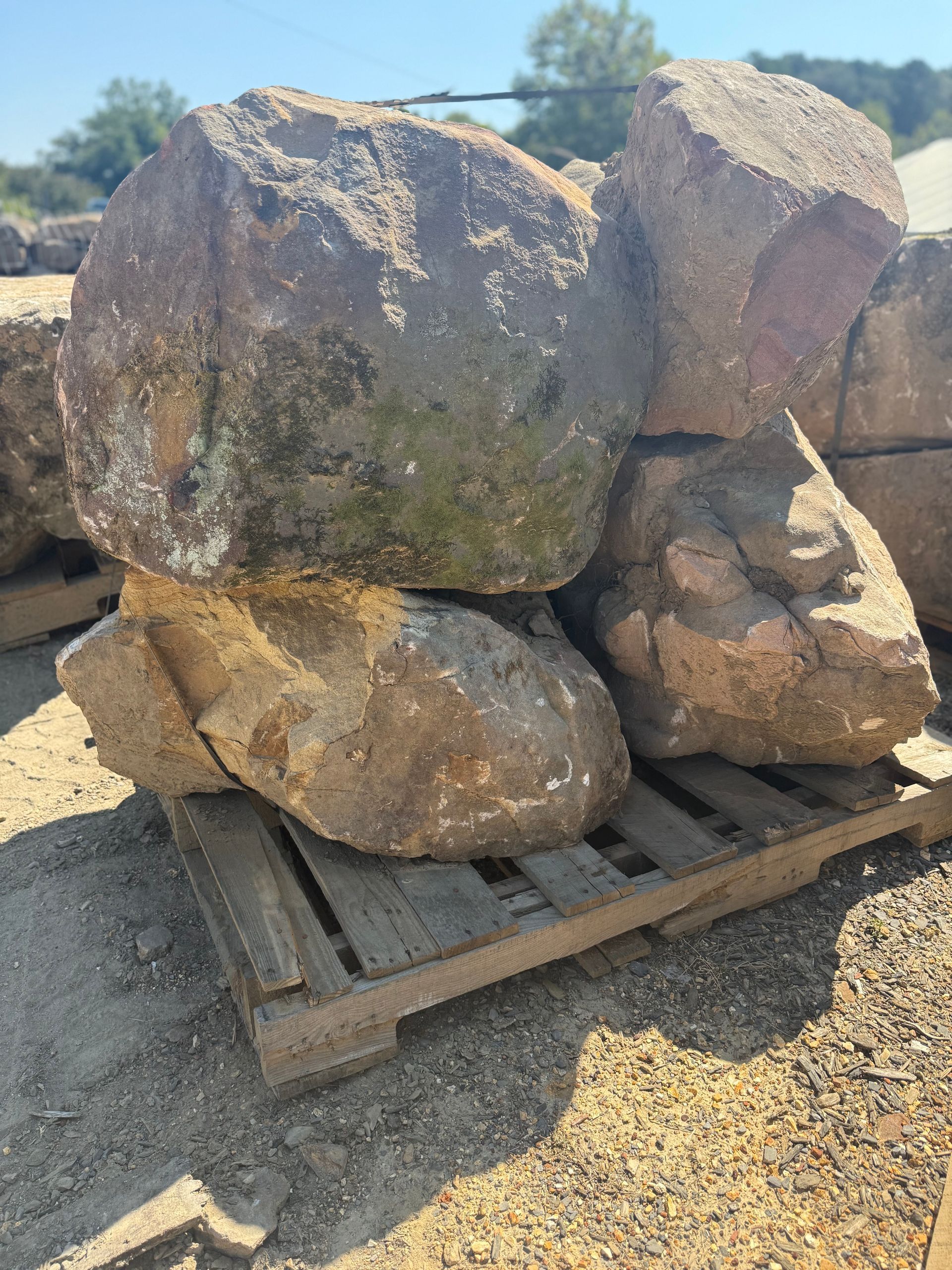 A pile of rocks sitting on top of each other on a table.