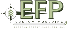A logo for eep custom moulding eastern forest products inc.