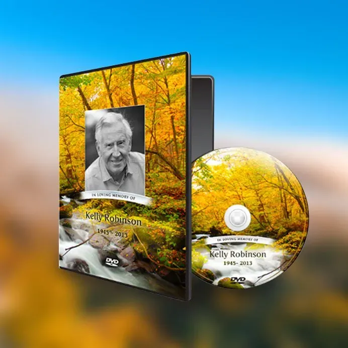 A dvd case with a picture of a man and a cd.