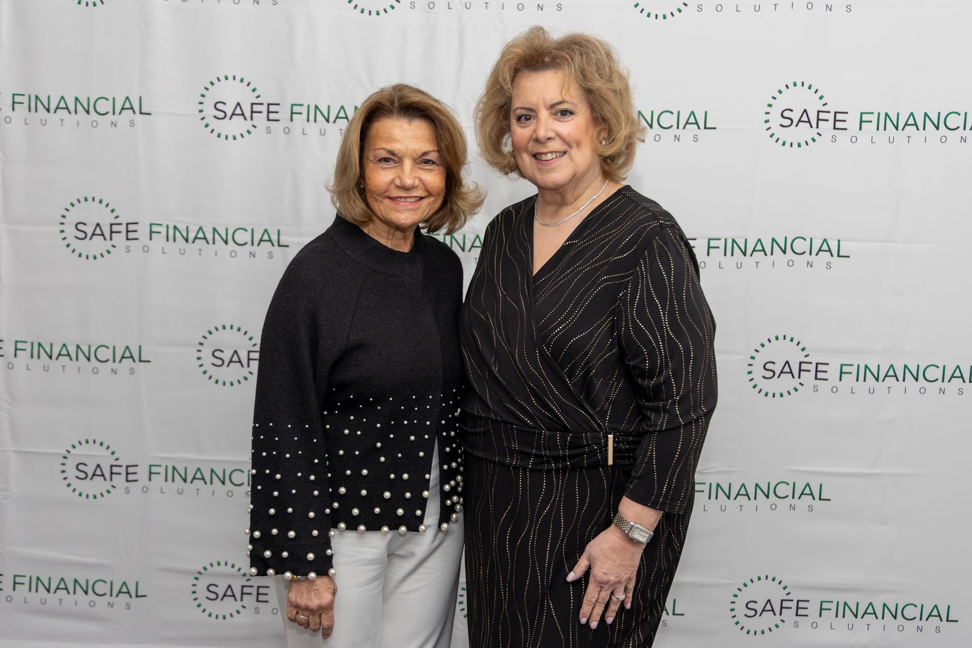 One woman and One men smiling