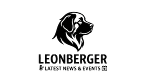 Black and white Leonberger dog logo with the text “LEONBERGER” and “Latest News & Events”