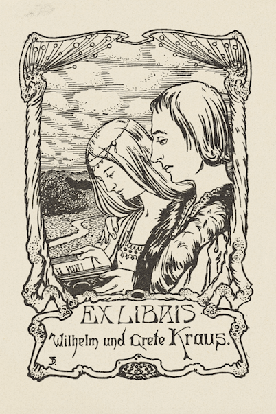 EXLIBRIS KRAUS, Zeichnung, von Bô Yin Râ