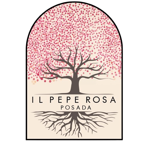 logo rosa e beige per il B&B Il Pepe Rosa