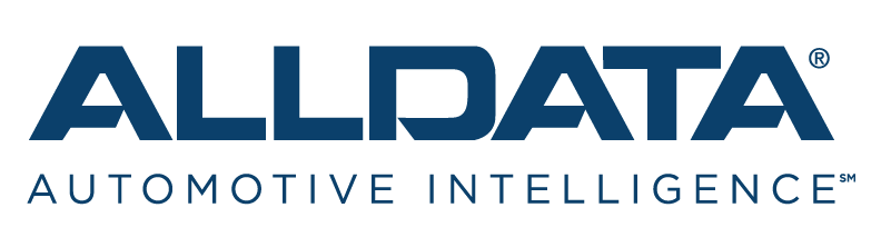 ALLDATA logo: Blue text on white background.